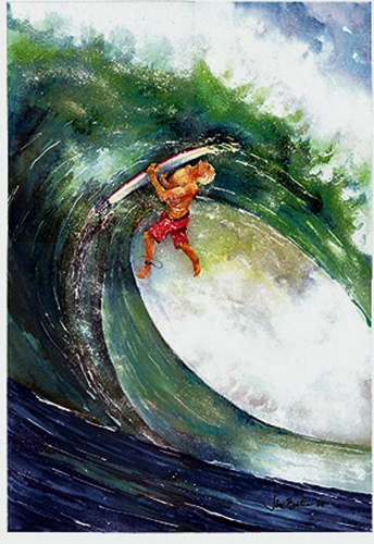 Surfing #7
28 x 19”  SOLD
Matted, unframed
18 x 12” Matted
Giclée Print - $45